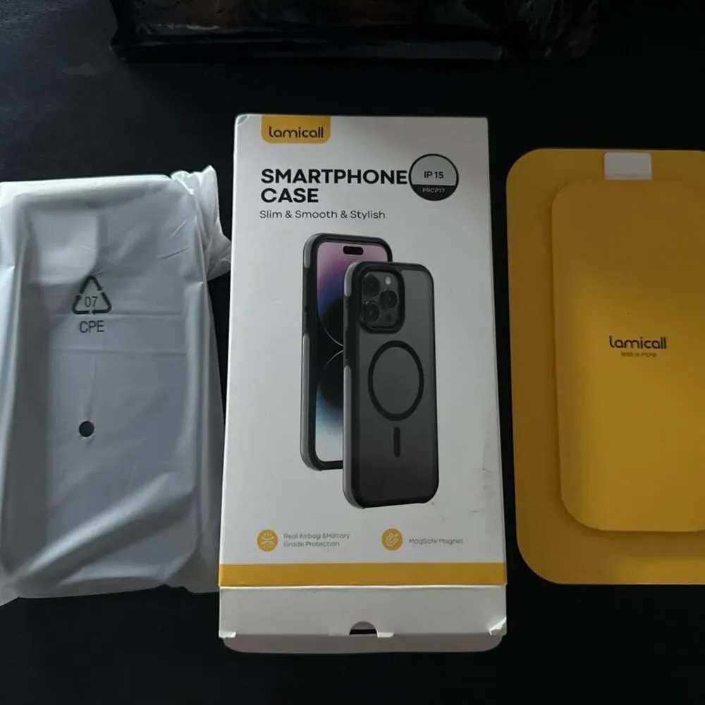 Apple Black iPhone 15 black case with screen protector